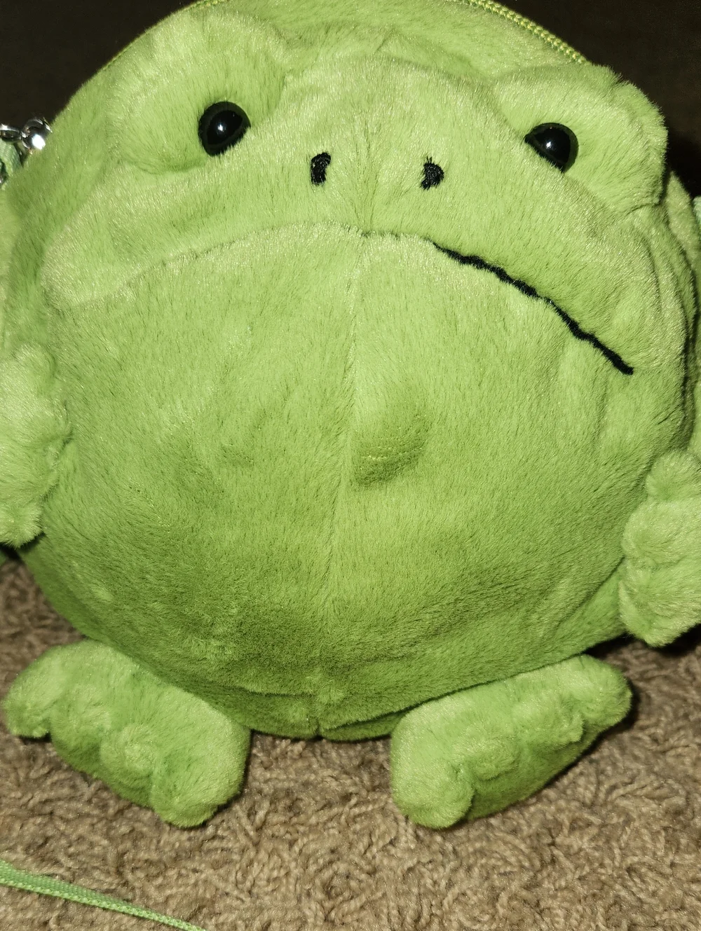 Jellycat Retired Ricky Rain Frog Bag Green Plush Frog Crossbody